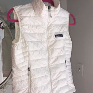 Patagonia women’s down sweater vest white puffer
